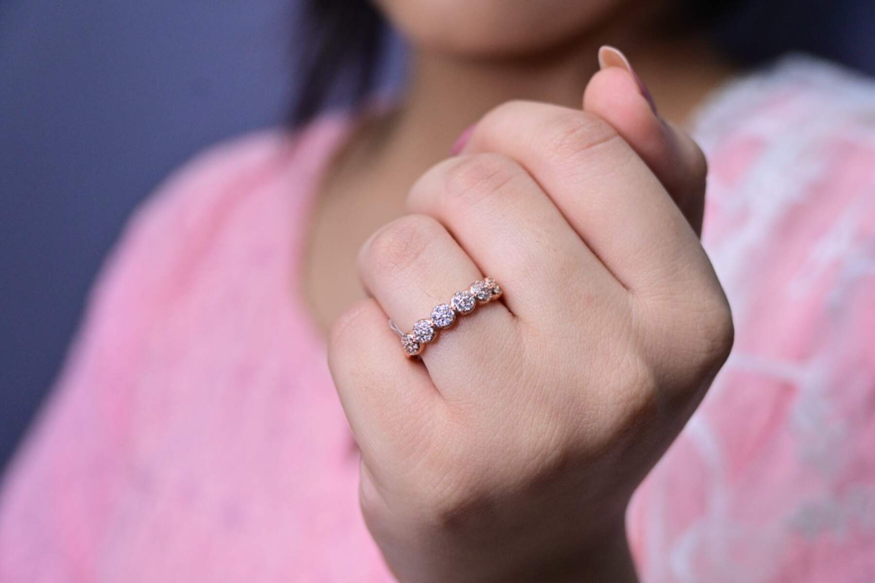 Blushing Rose Gold Band Ring