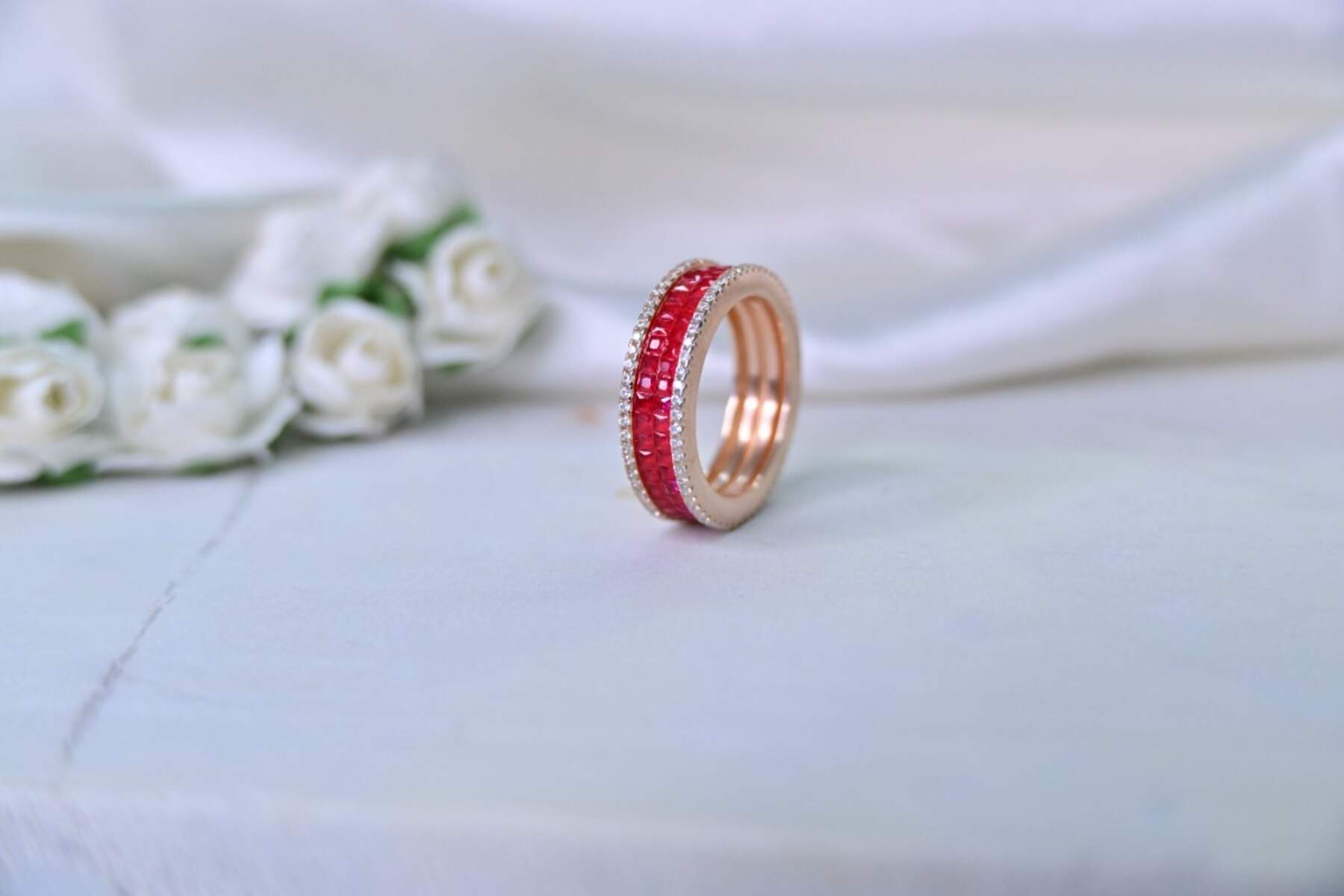 Red Hot Rose Gold Band