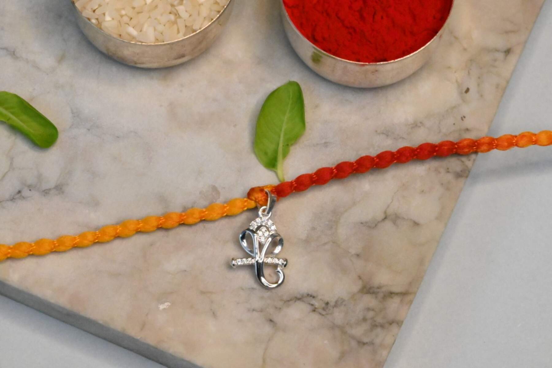 925 Silver Ganpati Rakhi