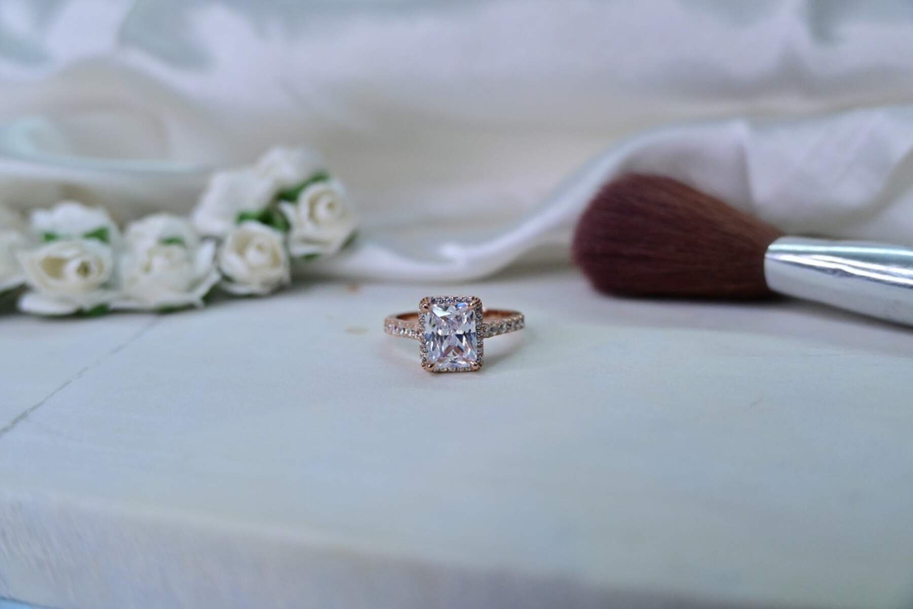 Rectangle Solitaire Ring