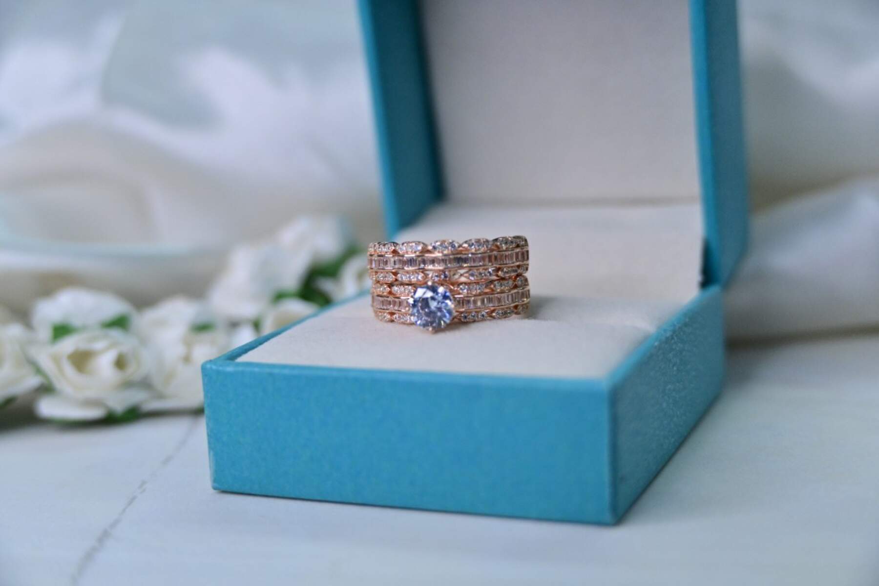 Stylish Rose Gold Combo Rings