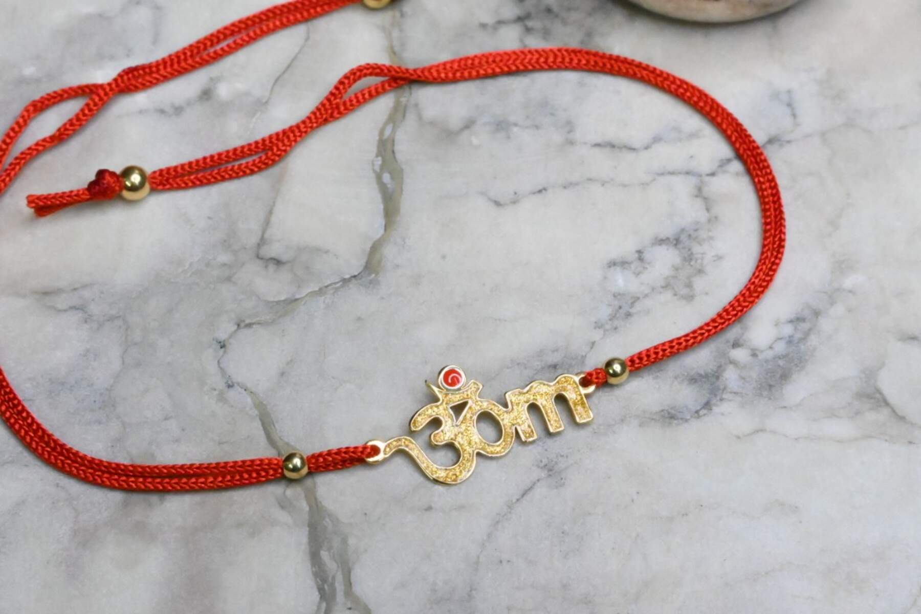 Gold Plated Om Rakhi