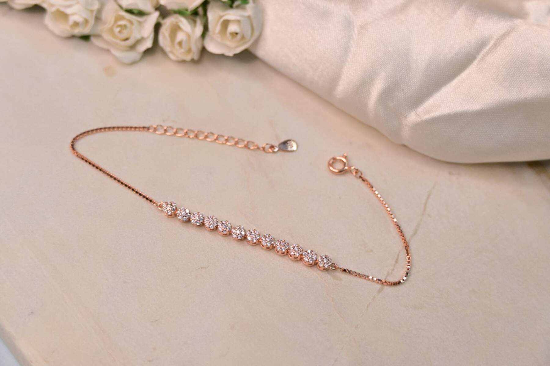 Rose Silver Blushing Bracelet