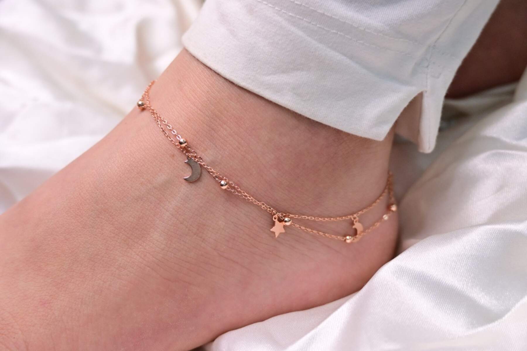 Moon & Star Anklets