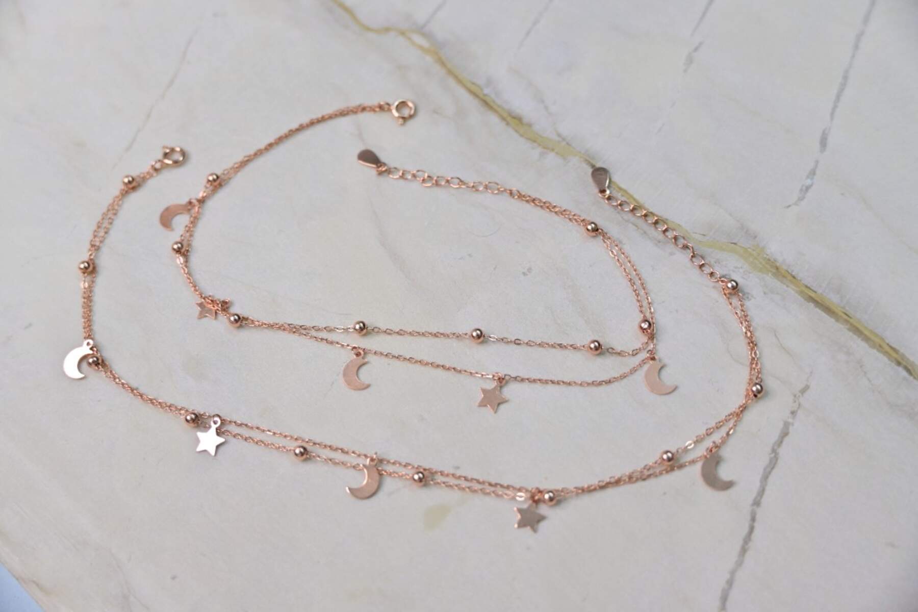 Moon & Star Anklets