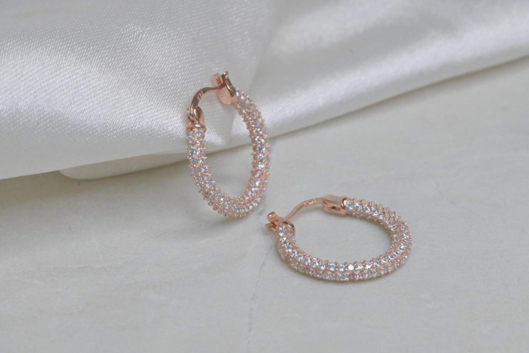 Rose Gold Bali Earrings