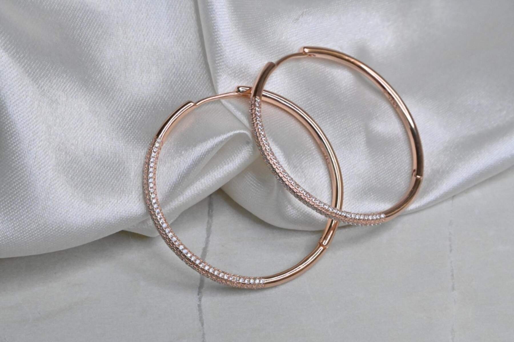 Rose Gold 40 MM Hoop Earrings