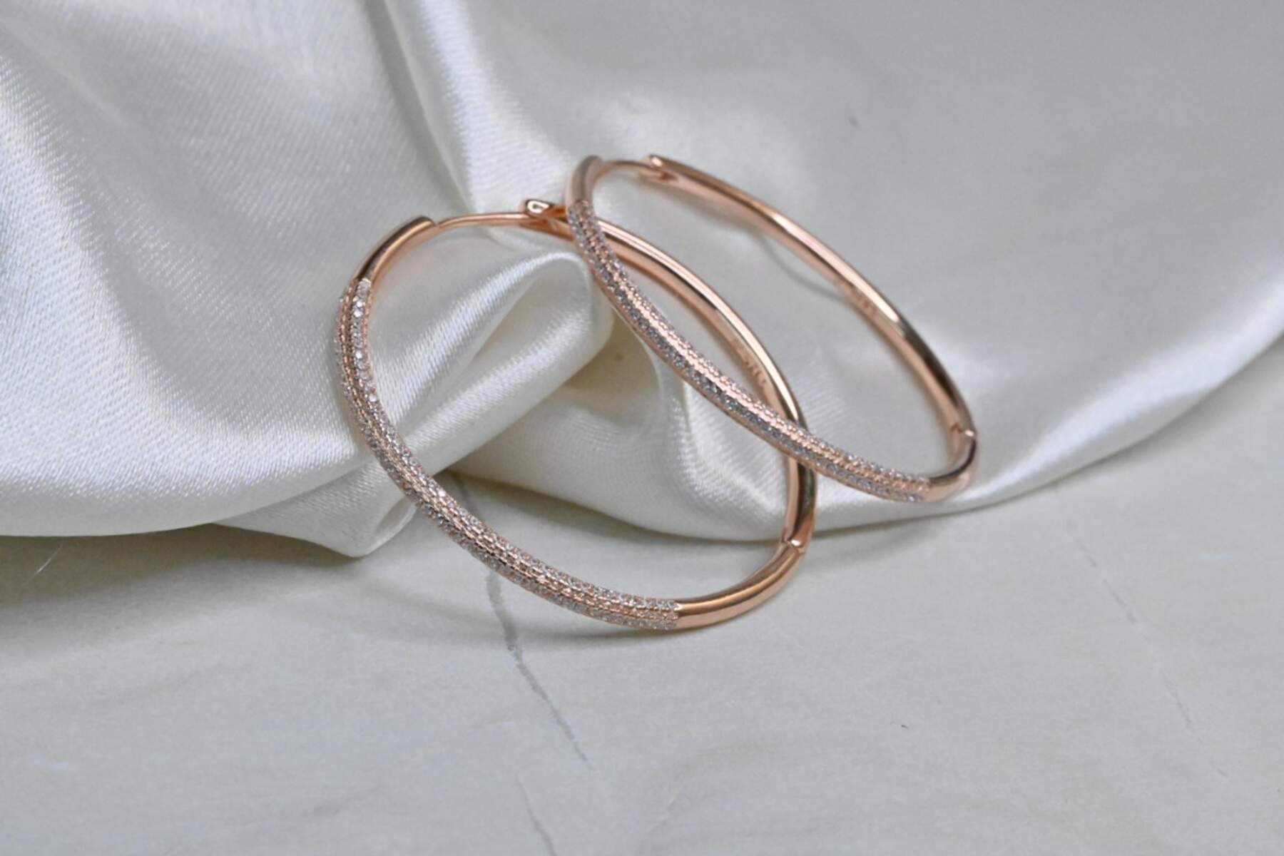 Rose Gold 40 MM Hoop Earrings