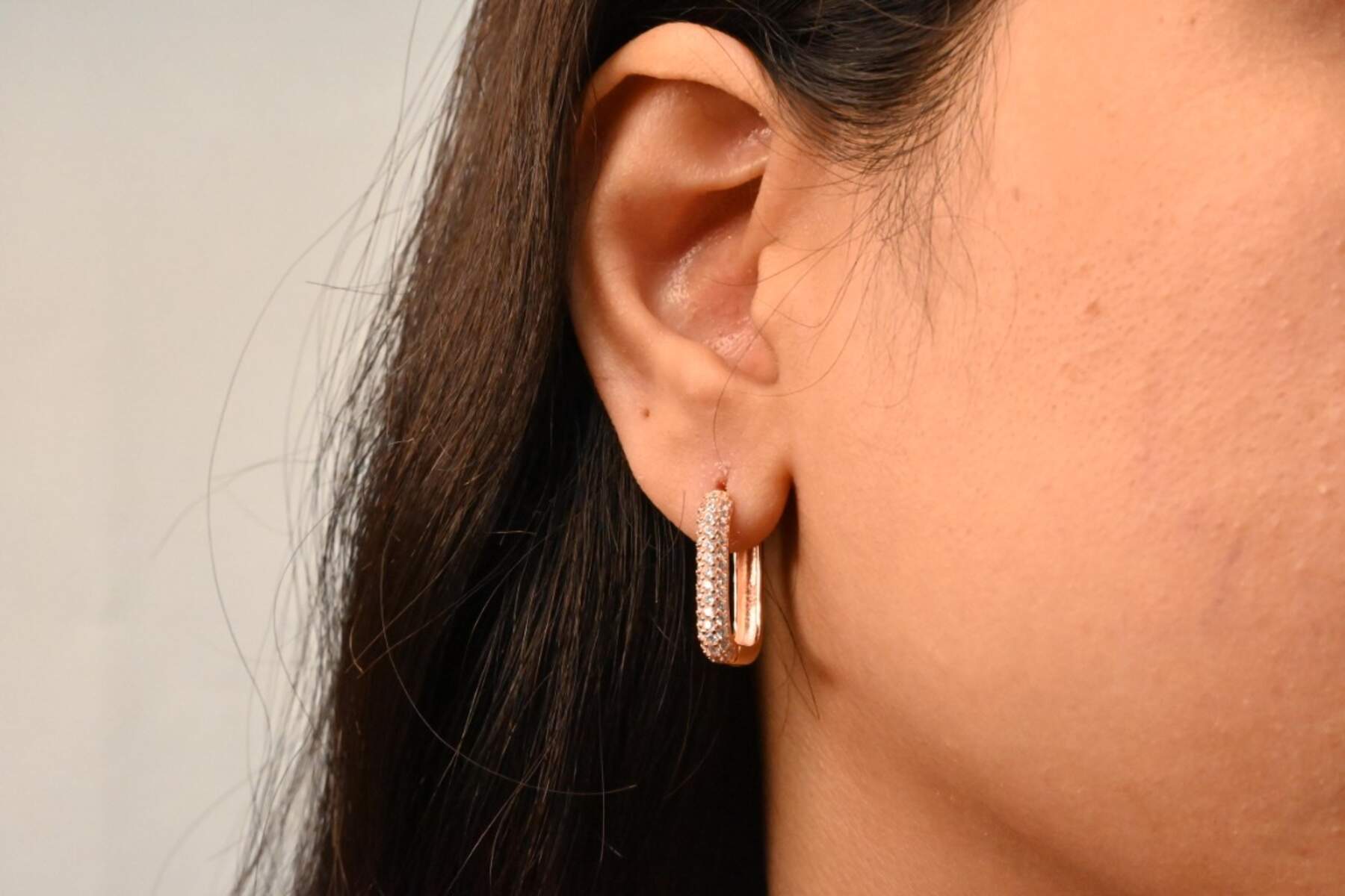 Rose Gold Solitaire Earrings