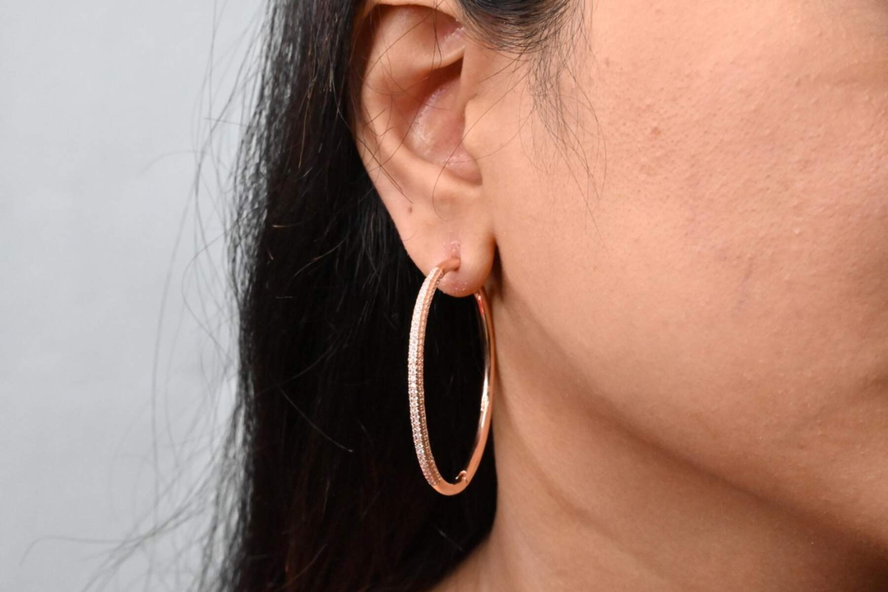 Rose Gold 40 MM Hoop Earrings