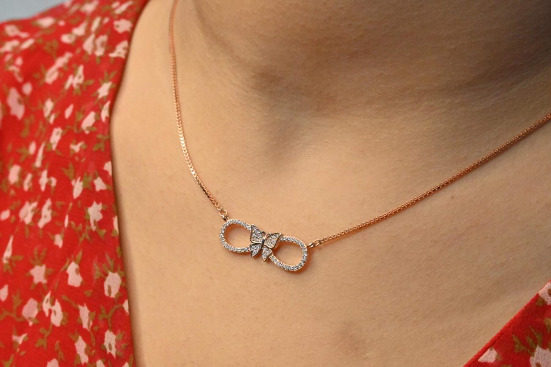 Infinity Butterfly Pendent Set