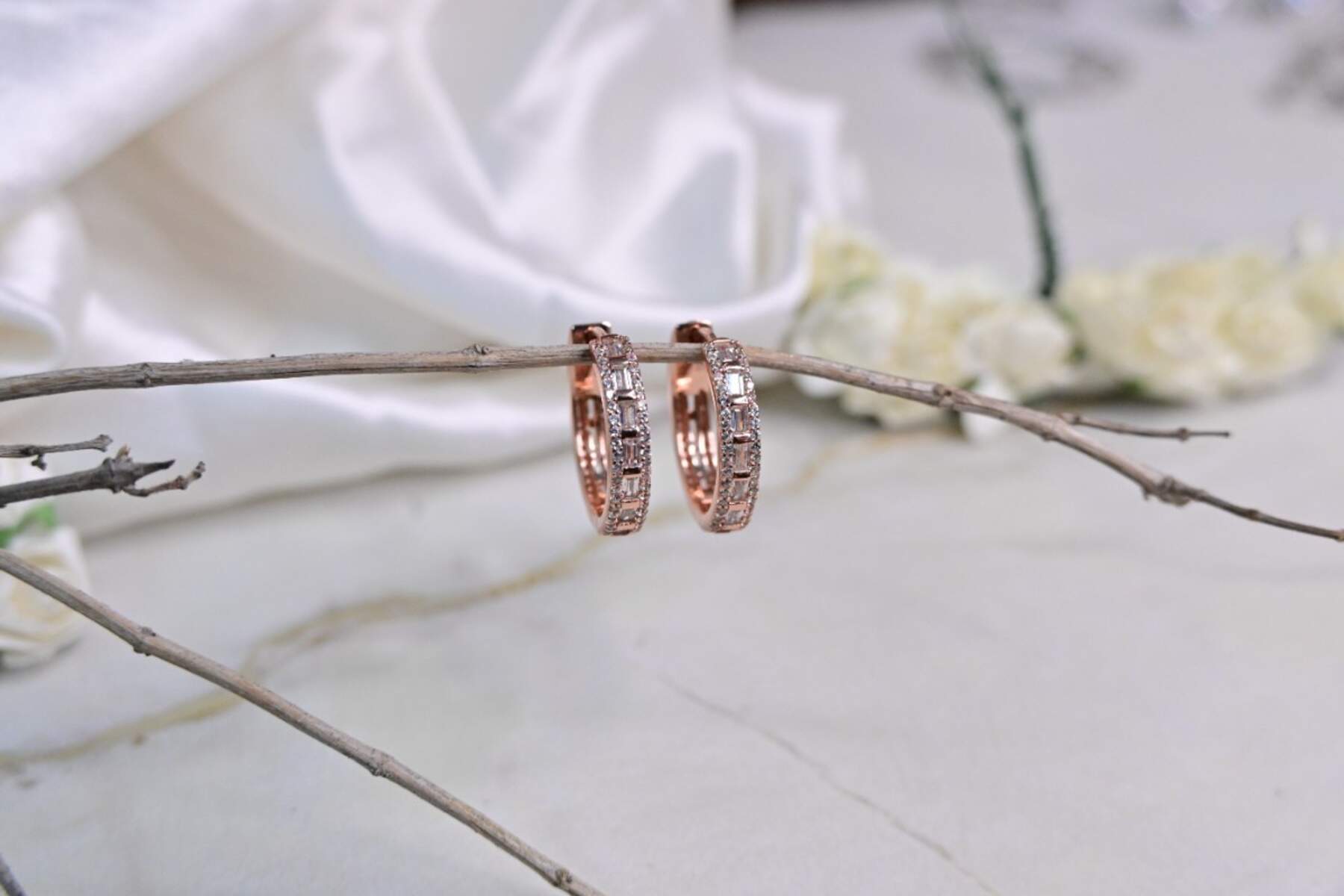 Rose Gold Hoop Earrings