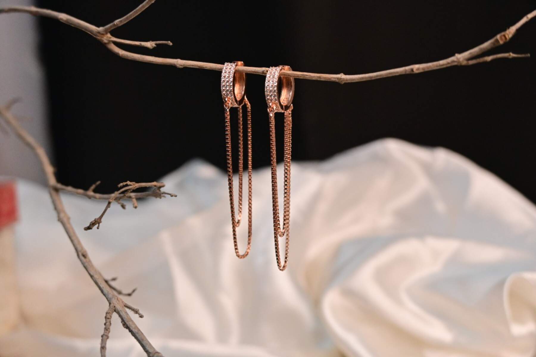 Rose Gold Round Bali Earrings