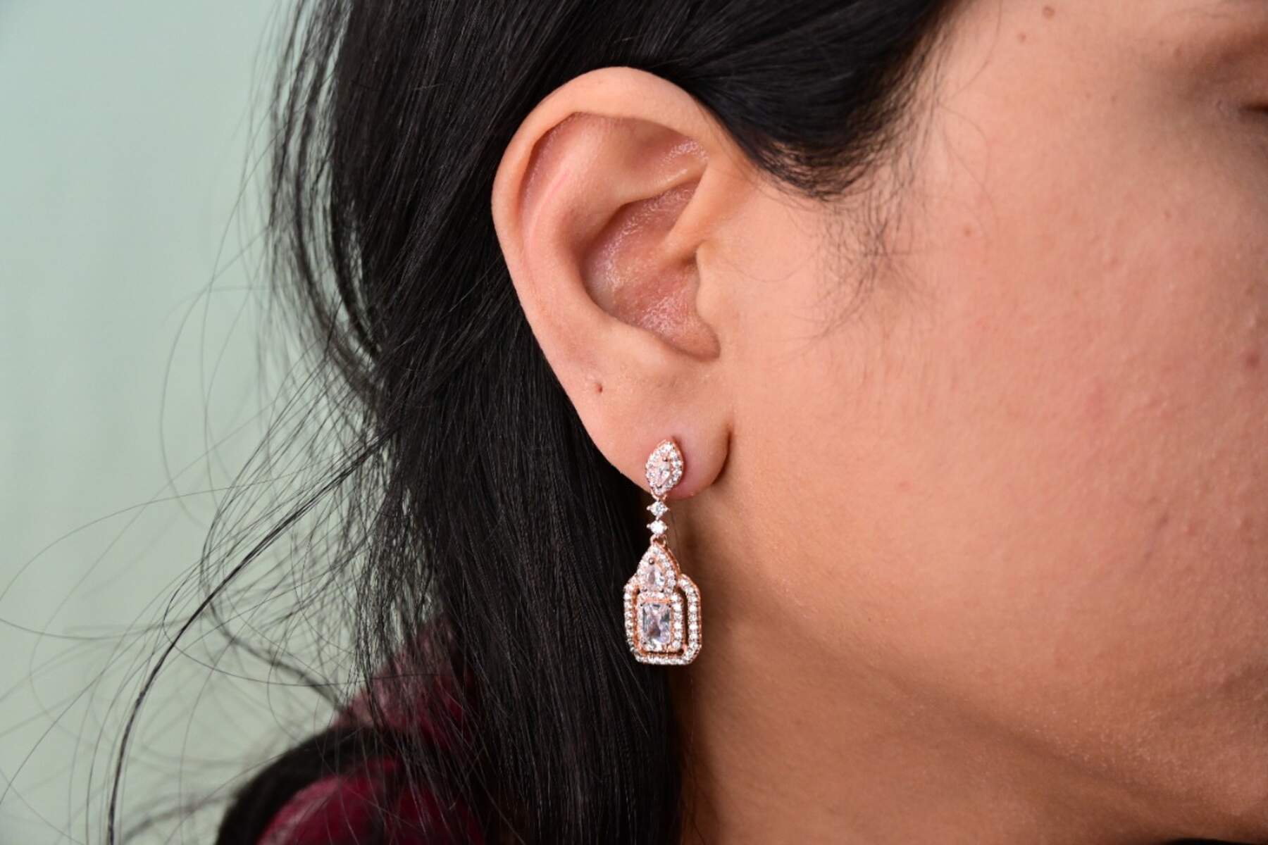 Rose Gold Dangler Earrings