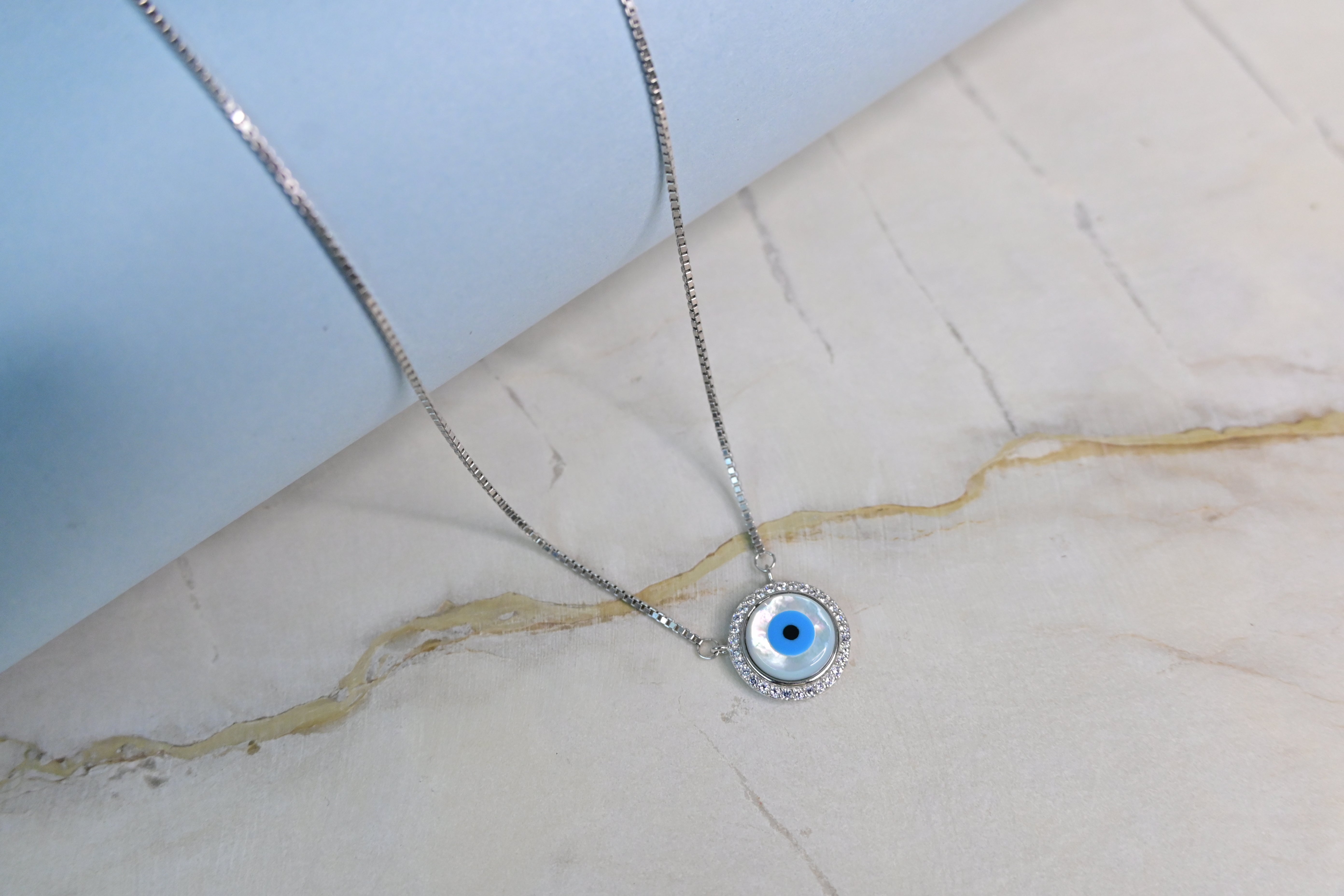 Evil Eye Silver Chain