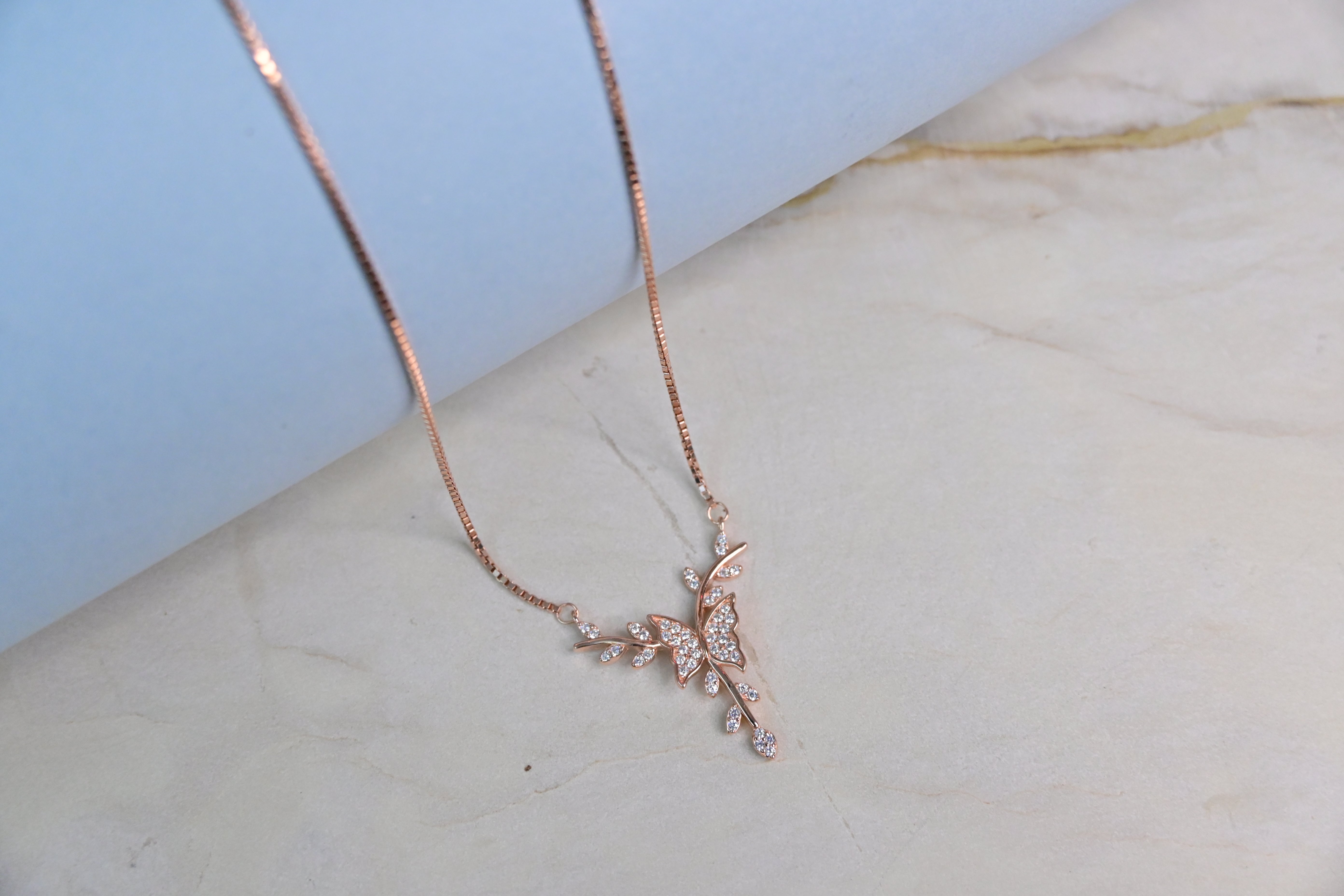 Rose Gold Butterfly Chain