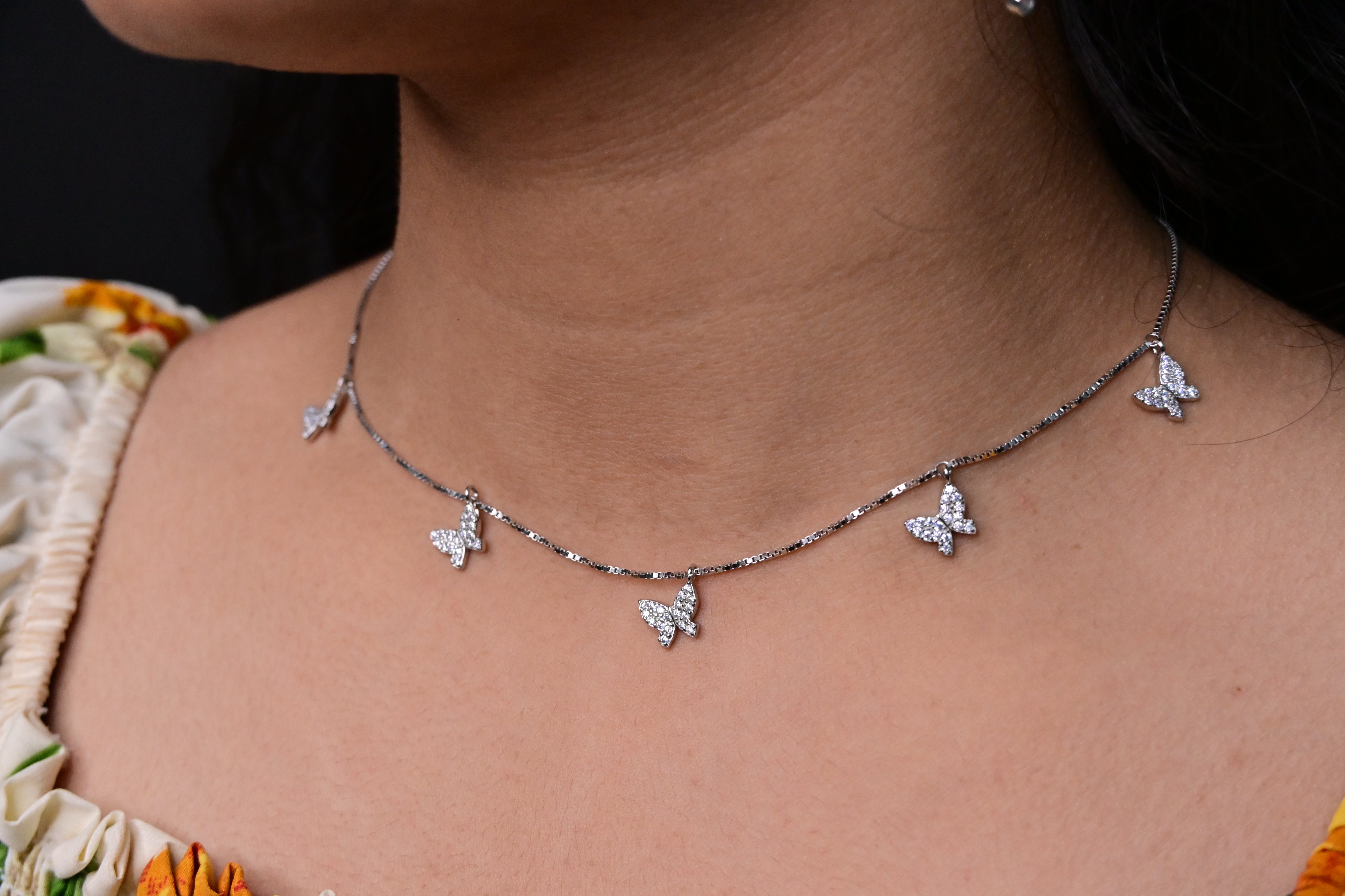 ButterFly Charm Necklace Set