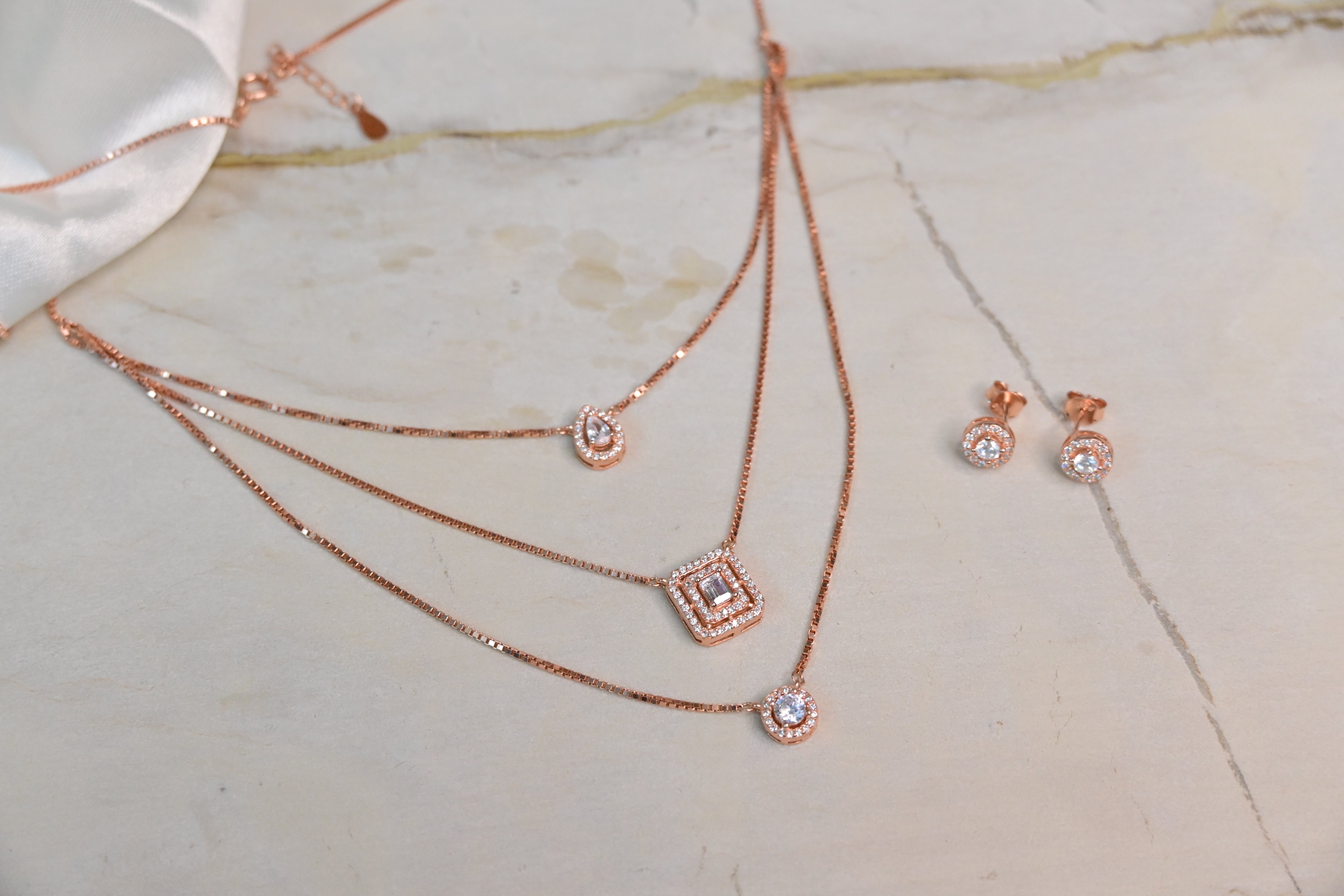 Triple Layer Rose Gold Set