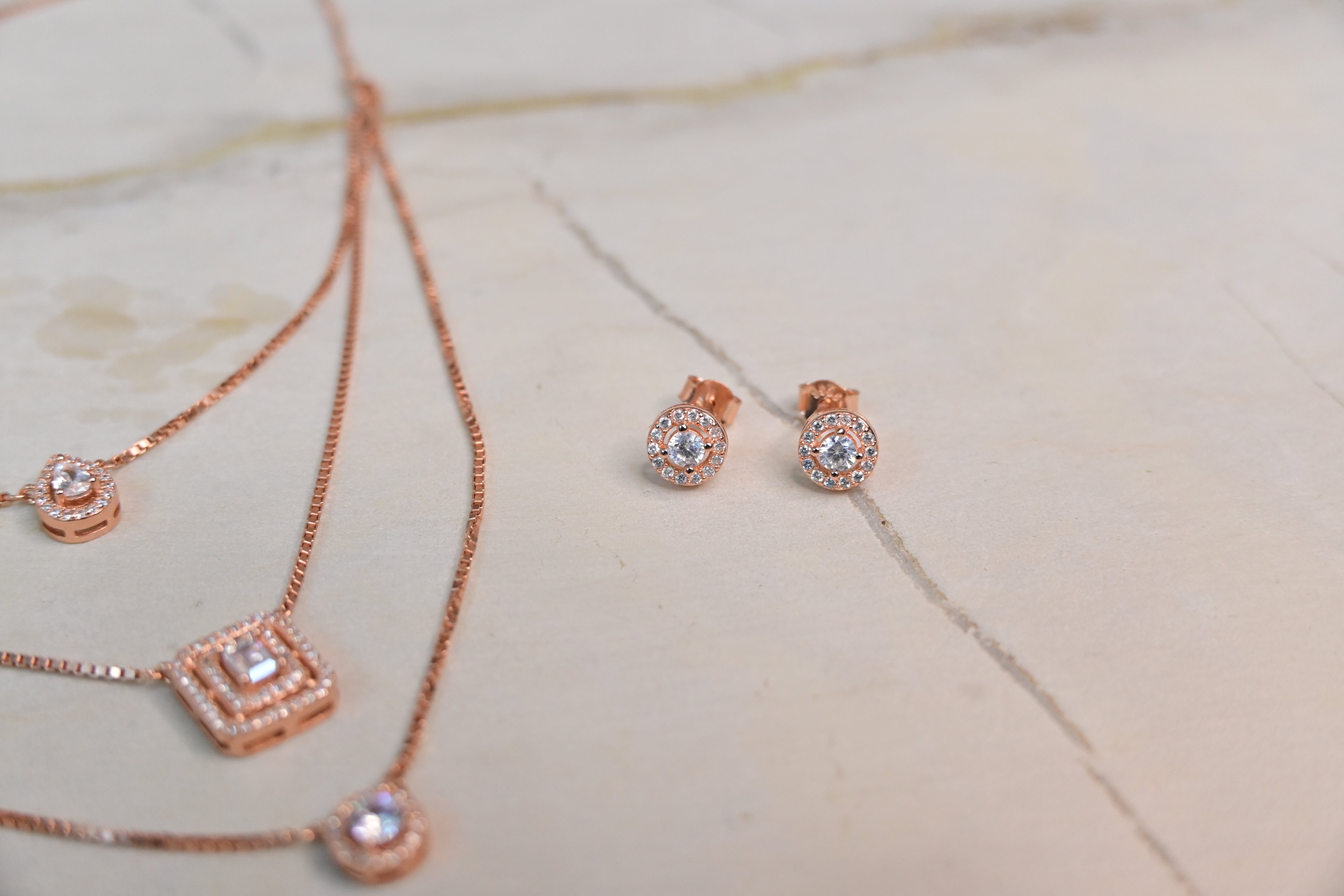 Triple Layer Rose Gold Set