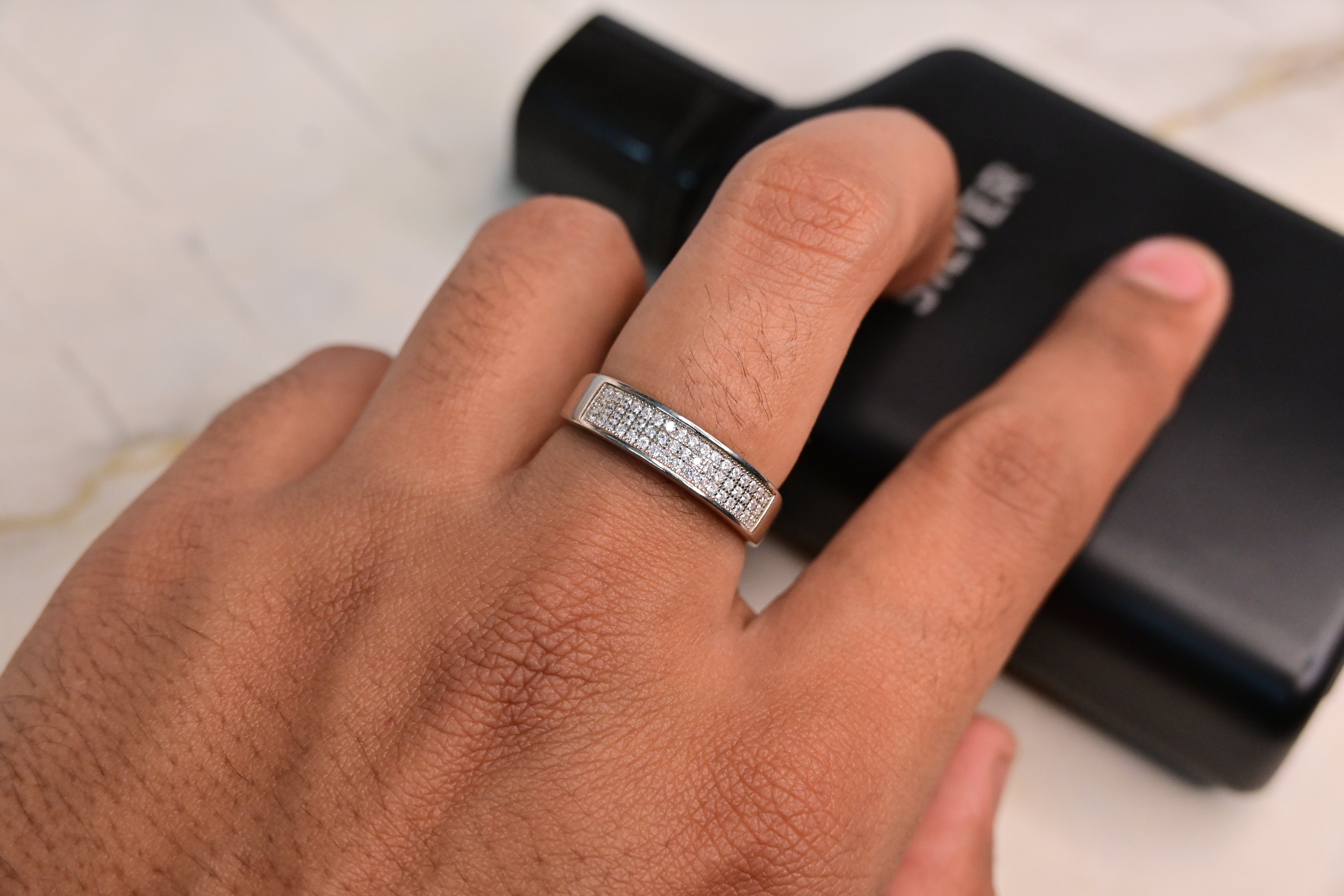 Mens Silver Band Ring