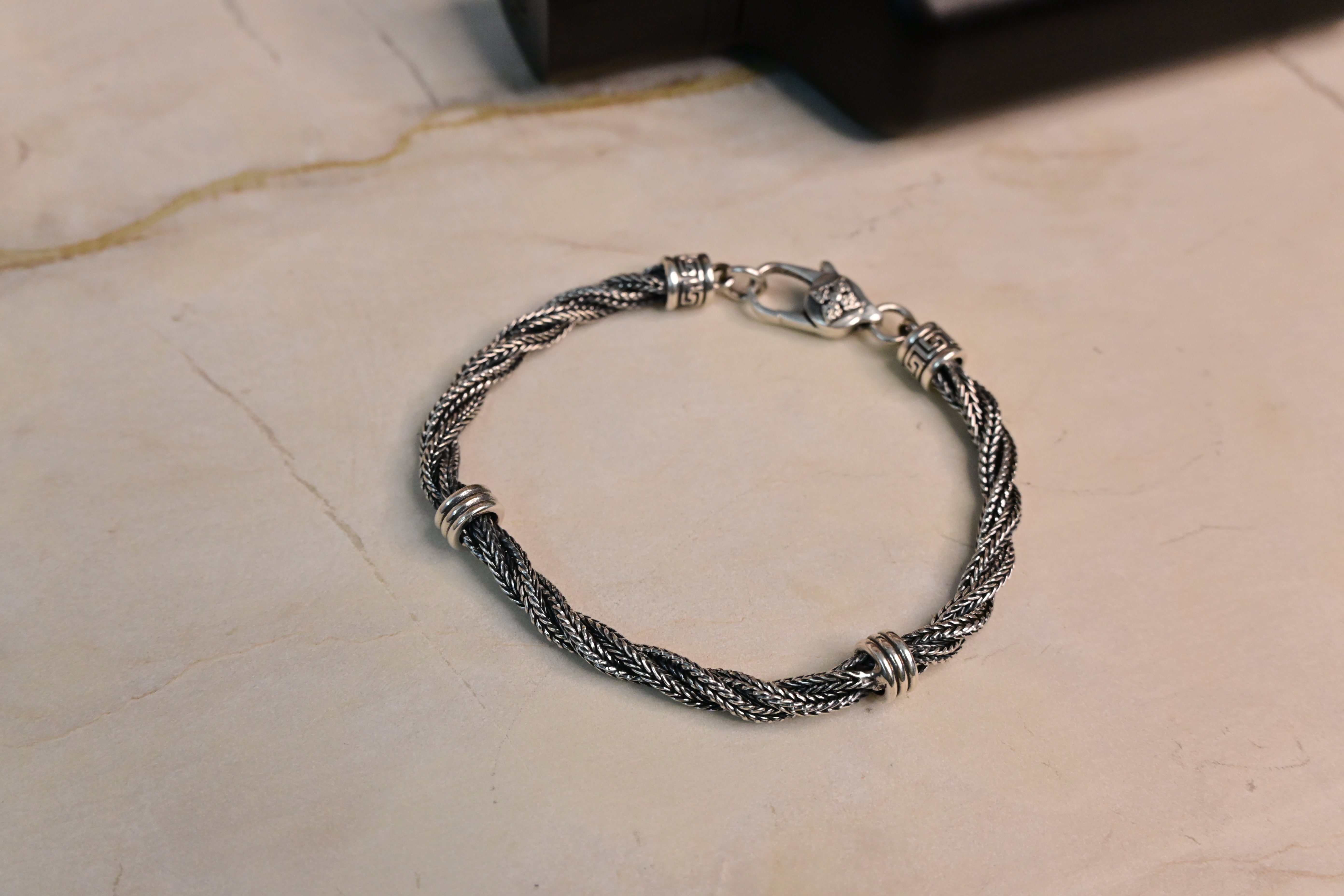 Twisted Chain Oxidised Bracelet