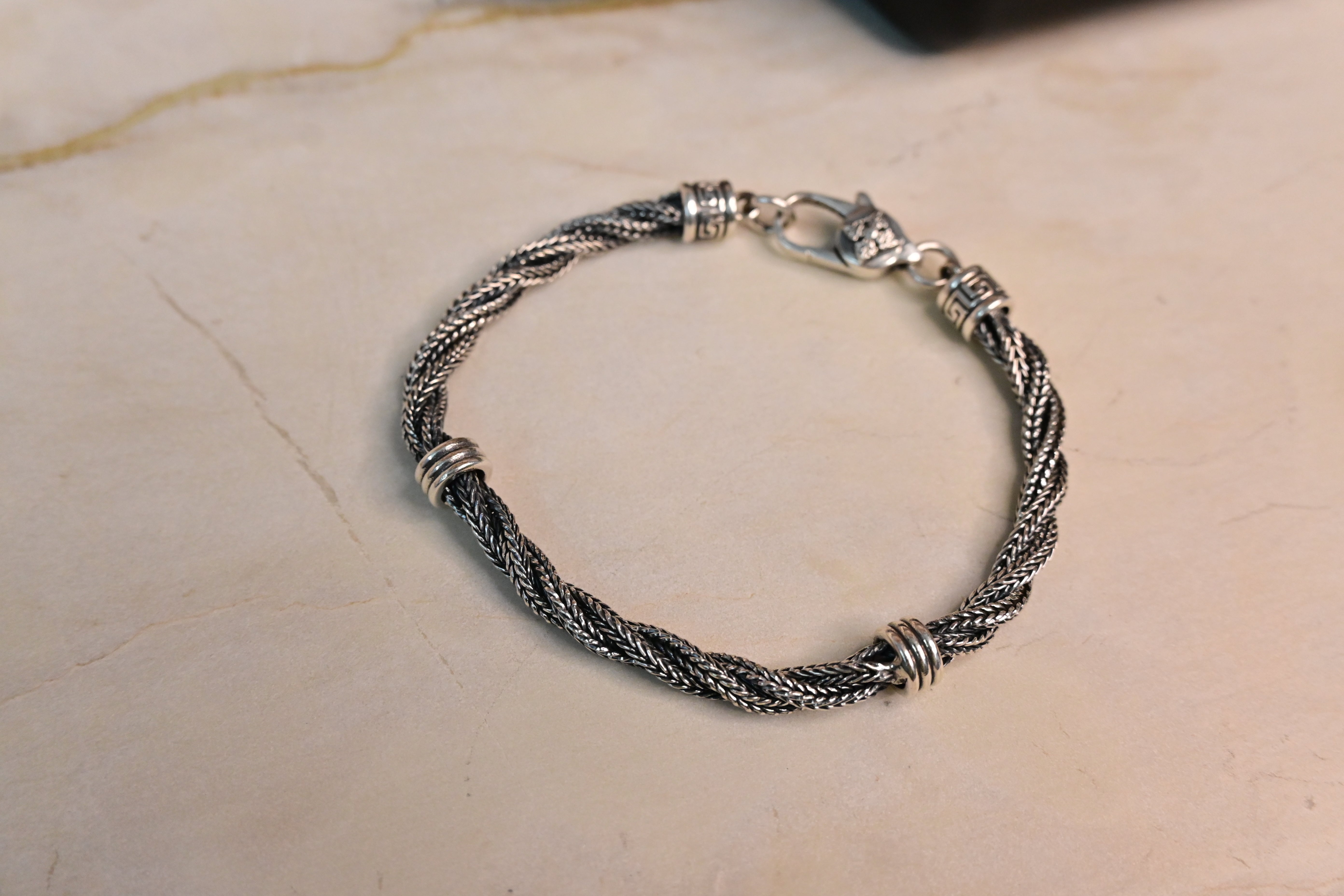 Twisted Chain Oxidised Bracelet