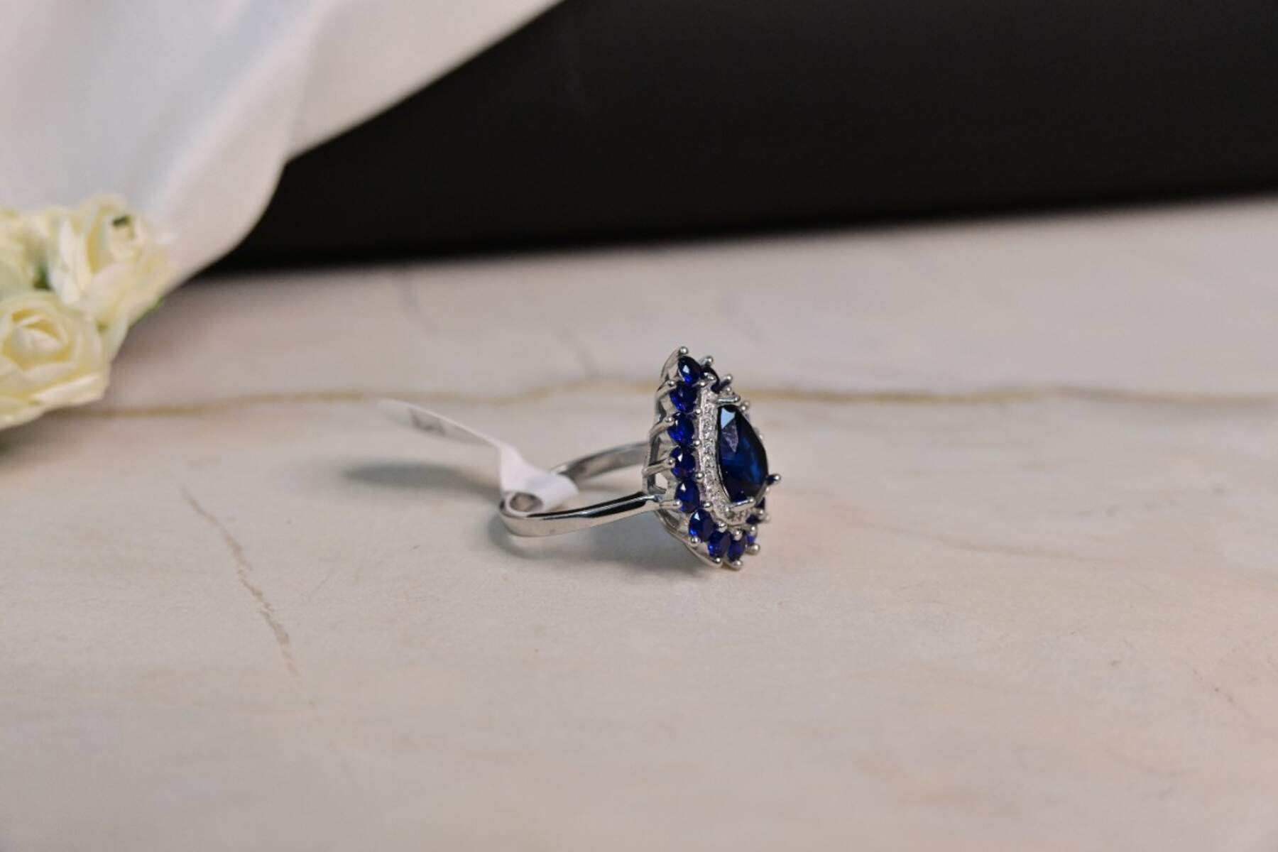 Tear Drop Blue Ring