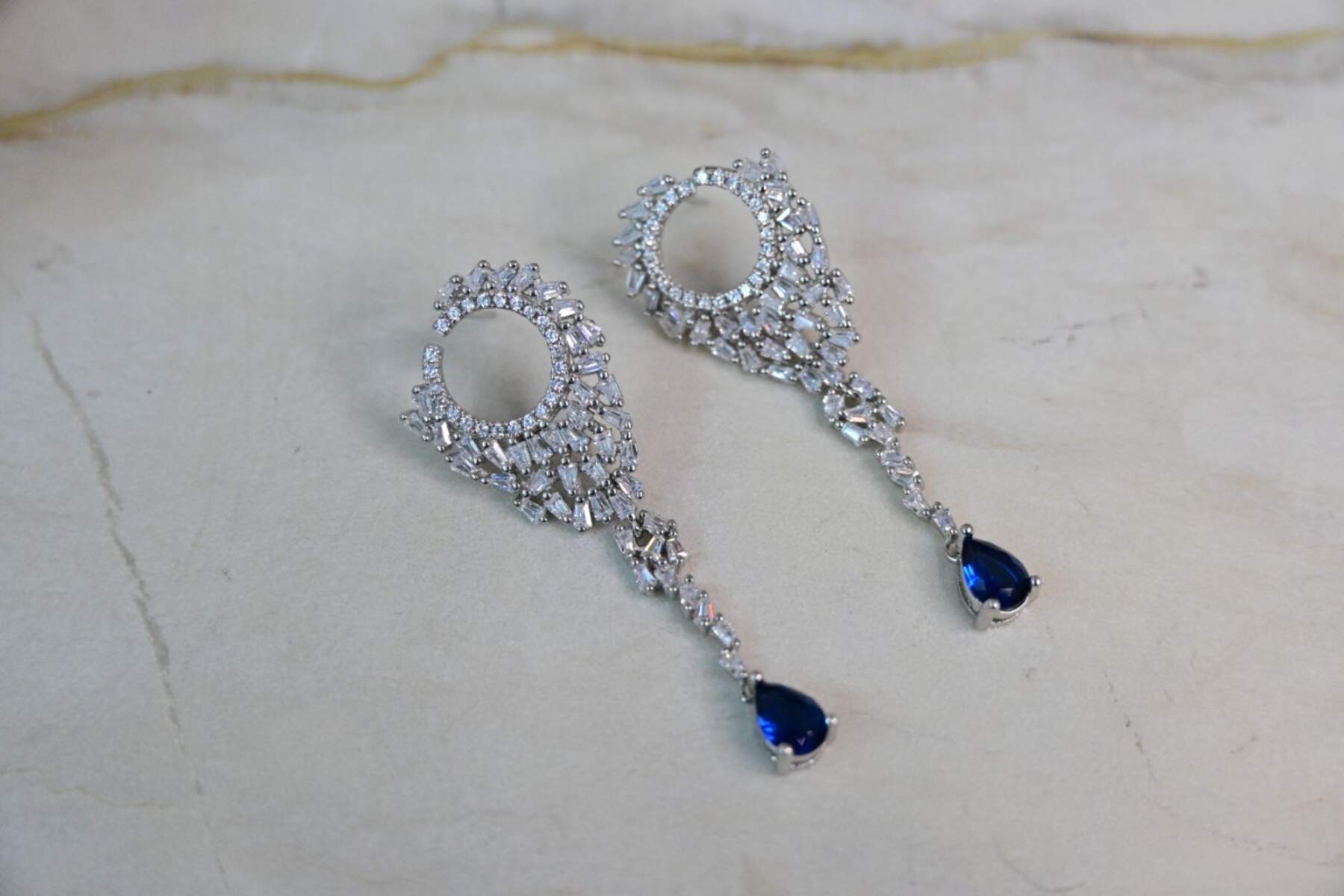 Sapphire Drop Earrings