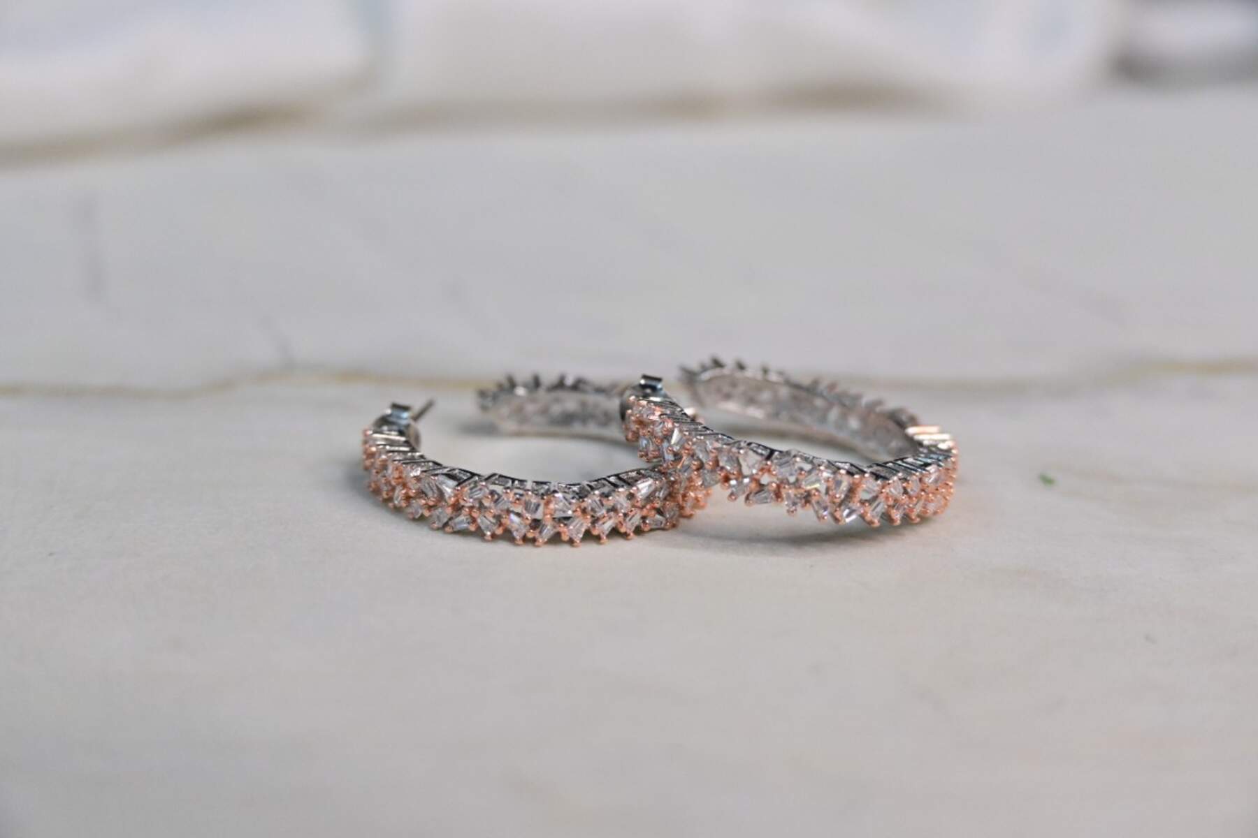 Two Tone Hoop Earrings