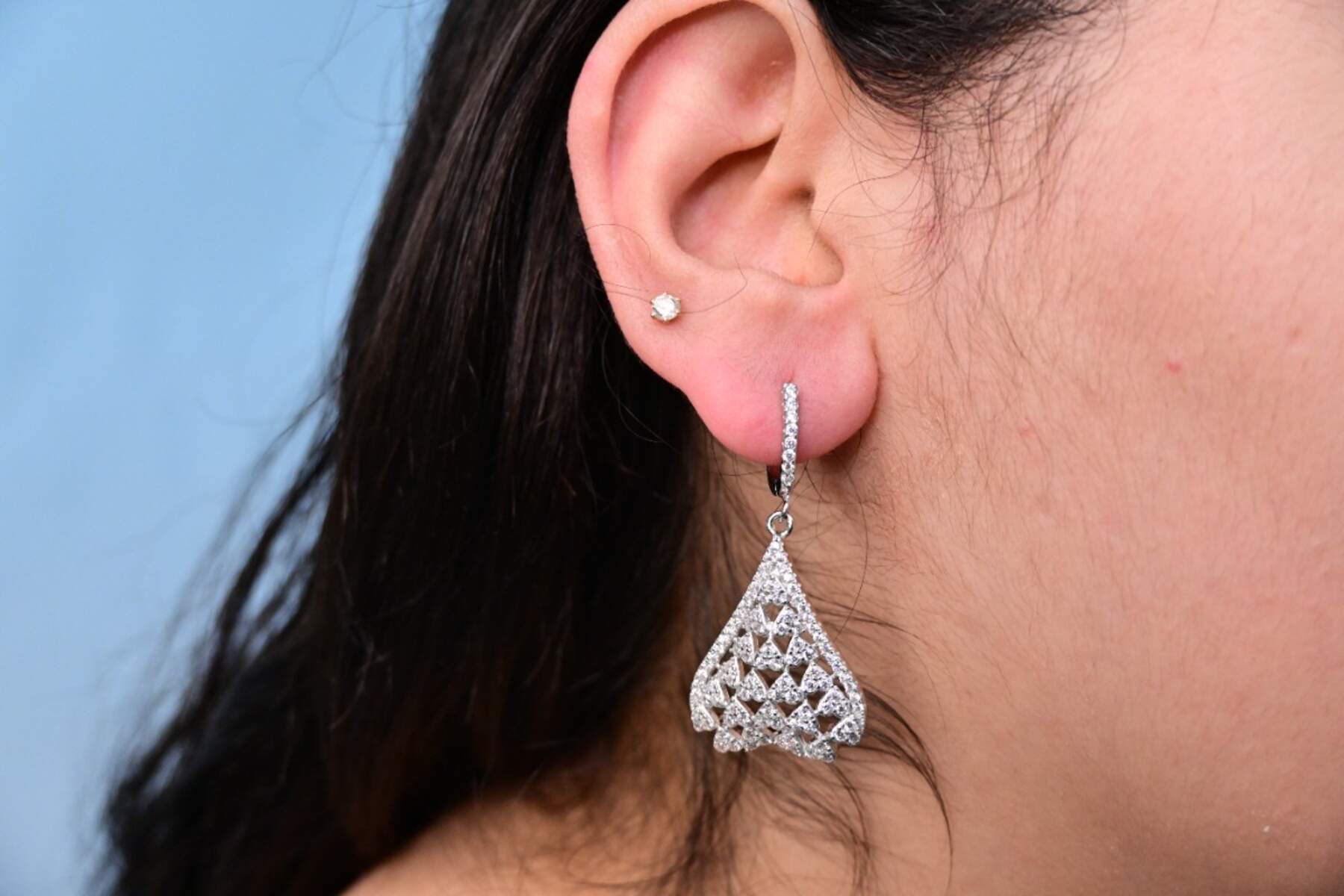 Shinning Silver Earrings