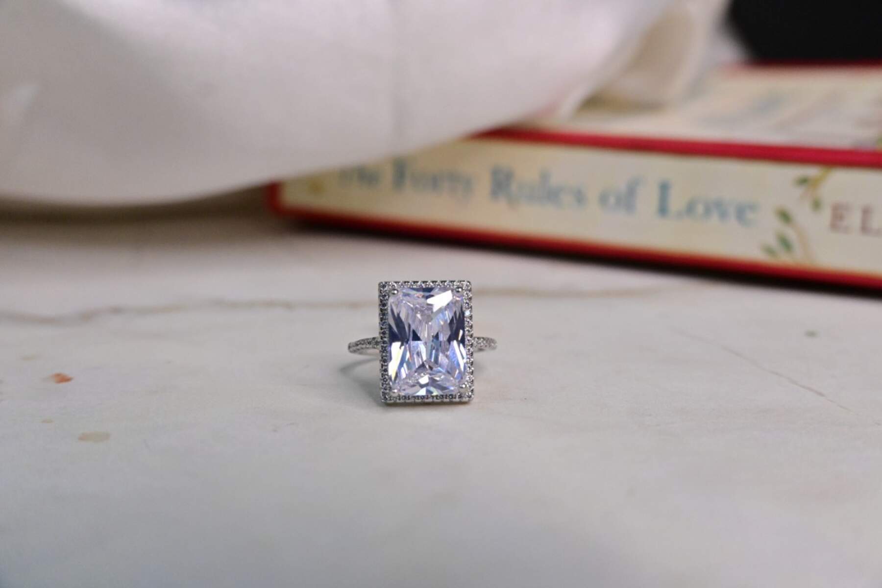 CZ Solitaire Silver Ring