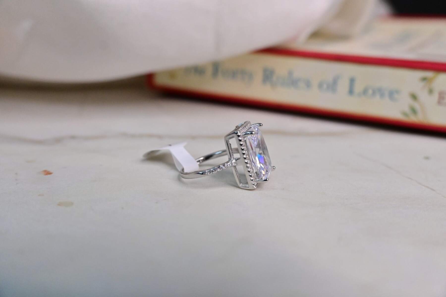 CZ Solitaire Silver Ring