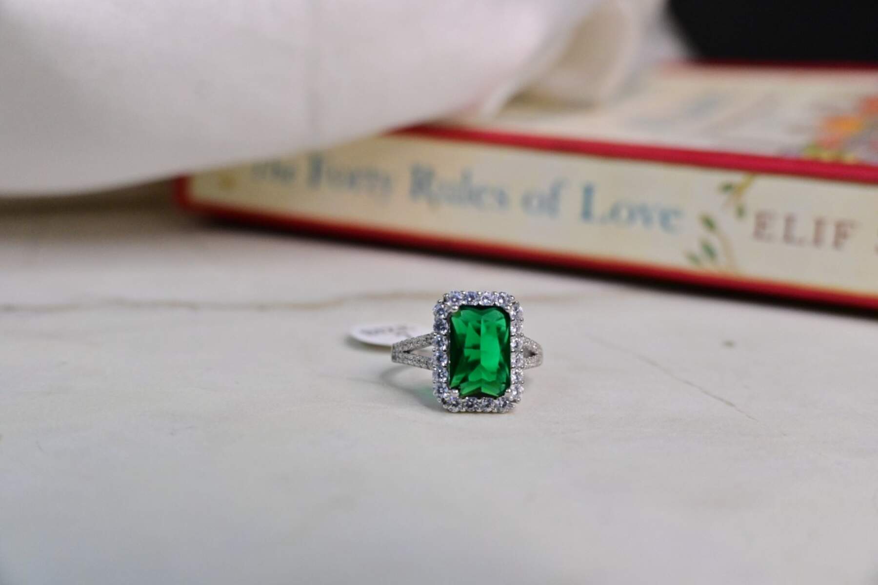 Rectangle Cut Green Ring